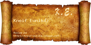 Kneif Euniké névjegykártya